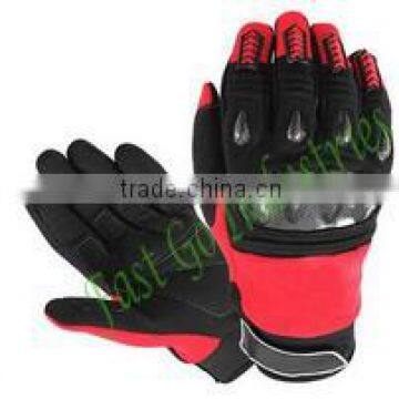 Red Colour Full Finger Motorcross Gloves