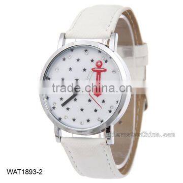 2016 Personalized Anchor Navy Blue Jean Wristwatch Canvas Wrist Watch photo-2