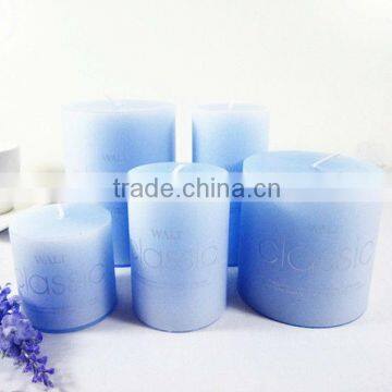 refreshing blue pillar candle