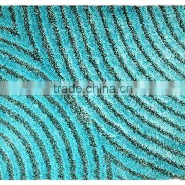 Spiral design polyester hand woven shaggy rugs