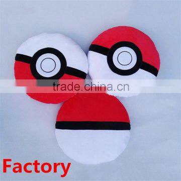 China Factory Stuffed Poke Ball pillow wholesale Round Cushion pokemon Pillow pokemon go pillow pokemon soft plush pillow