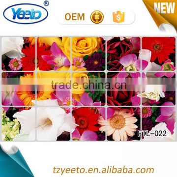 Flower Decal Peel & Stick Aluminum Foil Kitchen Sticker