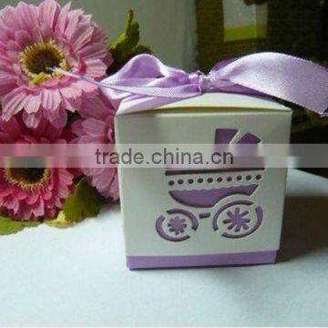 Wedding favor boxes candy boxes baby shower-"Baby's Day Out" Laser-Cut Carriage Favor Boxes