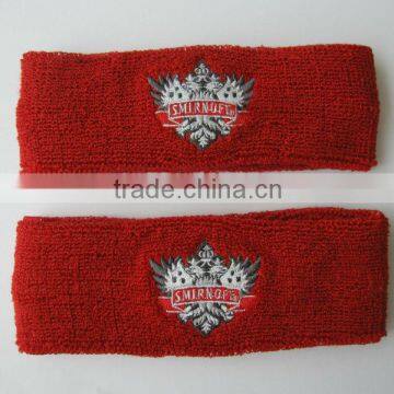 Terry toweling embroidered logo sport headband