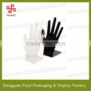 Newest modern hand shape acrylic jewelry display for sale