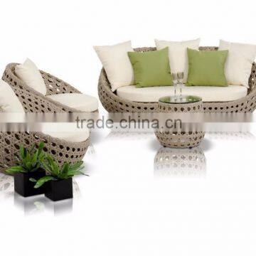 Wicker Patio Garden Sofa Set Outdoor Furniture (1.2mm Alu Frame Powder Coated,10cm Thick Cushion, Waterproof Fabric) photo-2