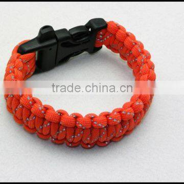 factory wholesale plastic buckle survival bracelet