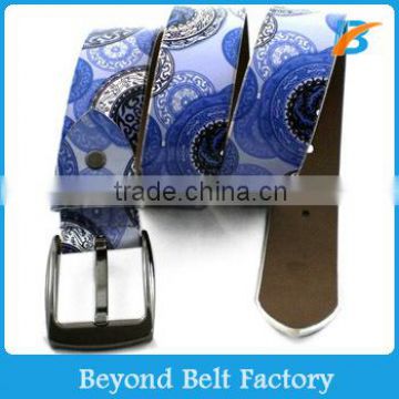 Beyond Ladies' Fashion Real Leather Belt with High Quality Vivid Color Print