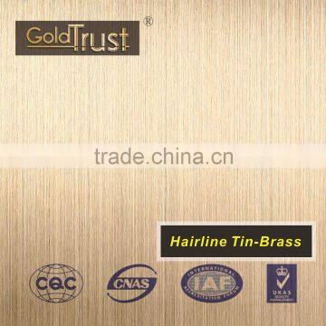 supply hairline ti-brass finish stainless steel sheets for elevator building decoration and wall panels