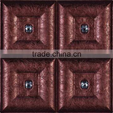 3D Leather Engraved Wall Panel Bathroom Decoration