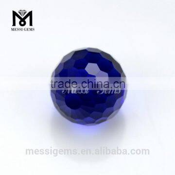 New Sapphire Round Ball Faceted 12.0mm Wholesale Glass Gems Stone