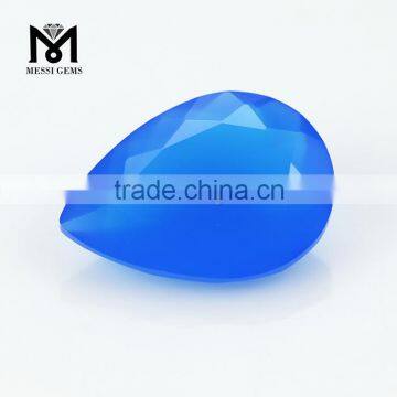 New Arrival Faceted Pear Cut 10 x 14 Loose Gems Blue Agate Stone