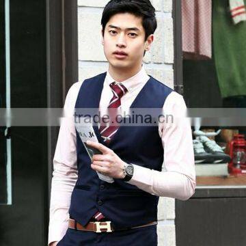 2014 fashion coloured mens navy blue vest & waistcoats