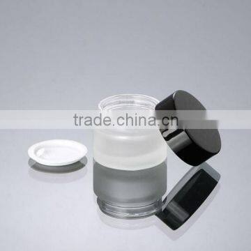 15ml,20ml,30ml & 50ml Size Stockable Round Shape Frosted Glass Jar For Face Cream photo-2