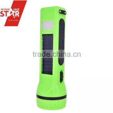 China Torch Light Wholesale price LED Solar Powered Torch Flashlight For Camping