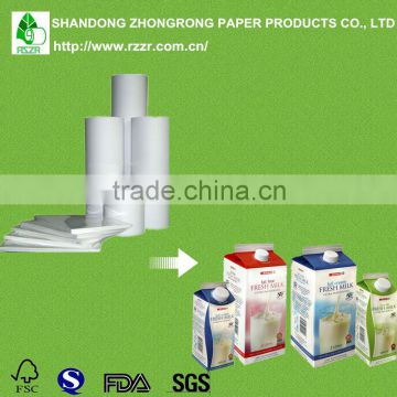 High quality pe coated aseptic liquid packaging paper board