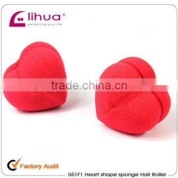 Heart shape Hair Care Foam Soft Round Sponge Balls Curlers