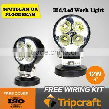 2.5'' 12w led work light 2014 New IP67 Epistar Super bright truck LED work light