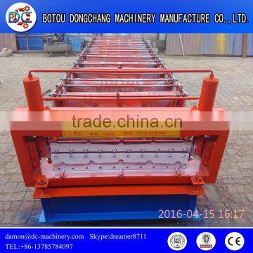 metal roof tile double deck roll forming press machine