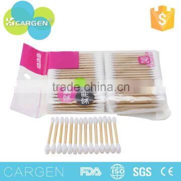 240pcs polybag wooden ear clean individual cotton swabs