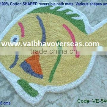 Cotton shape bath mats