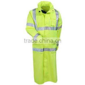 Men's Lime Green Waterproof Long Safety Hi Vis workwear