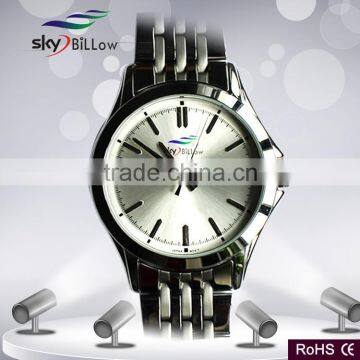 2015 factory wholesale best newest stainless steel wrist vogue man watch with water resistant