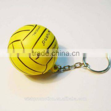 pu stress tennis ball with keychain