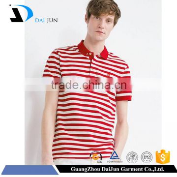 Daijun oem new design branded stripe short sleeve high quality polo shirt