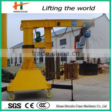 High frequency stationary jib crane manufacturer with adjustable and fully turning