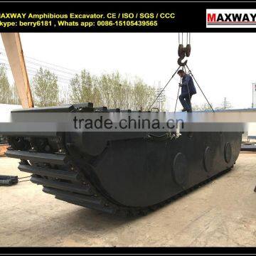 MAXWAY MACHINE COMPANY ~ CE / ISO Strong Pontoon Undercarriage for 20 Ton Excavator, Model: MAX200PU