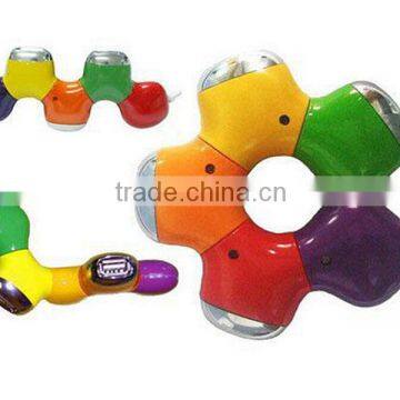 New HQ Multi Color Flower Rotatable 4 Port USB Hub High Speed Slot Hub photo-6