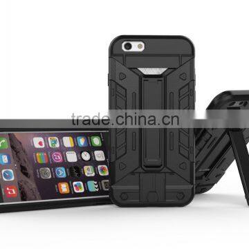 Rugged Hybird Case Heavy Duty Robot Hard Back Armor 3 in 1 Kickstand Case for iPhone6 6s 6Plus 6sPlus with Card Slot Holder