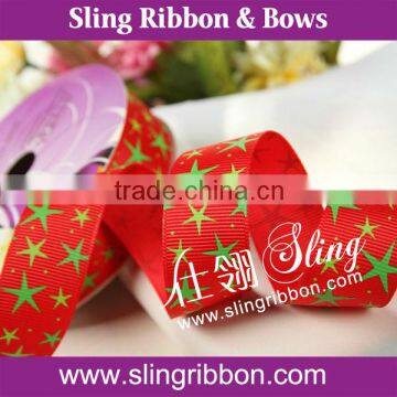 Star Print Ribbon For Christmas Day