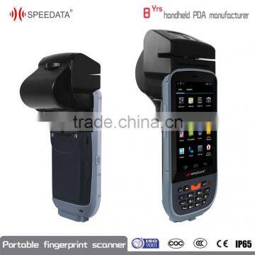Bluetooth/ WiFi/ GPS/3G wireless portable fingerprint scanner with bar code RFID reader with 8 MP camera