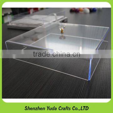 Best quality A grade cast acrylic dustcover wholesale desktop food dust cover with handle