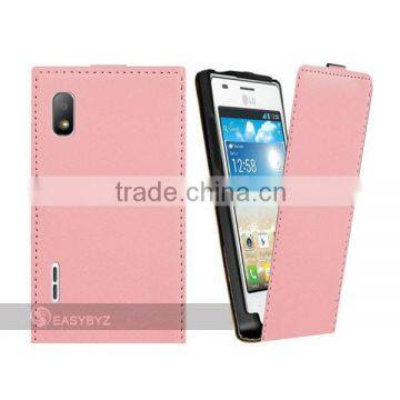 flip pouch leather case for lg e612 optimus l5