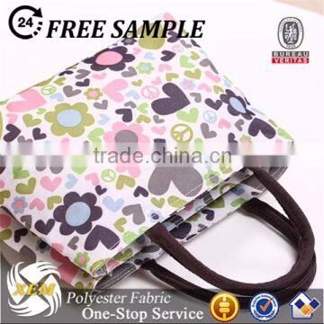 Polyester satin fabric printed satin for bag