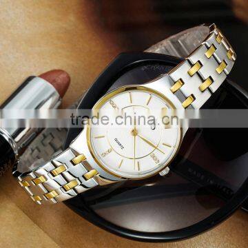 Gold luxury business quartz movement stainless steel women watches