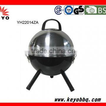 KEYO hot sale high tempreture resistant safety device 12" 14" inch mini football charcoal BBQ barbecue grills for market promoti