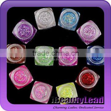 Durable glitter UV nail gel with 12 colors