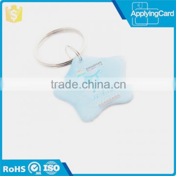 NFC Epoxy RFID tag / drop glue proximity chip card with dongguan matel keychain