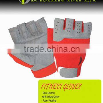 ARTIFICIAL LEATHER GLOVES, FULL LEATHER FITNESS GLOVES, HIGH QUALITY LEATHER FITNESS GLOVES WITH PADDING WITH LONG STRAPS