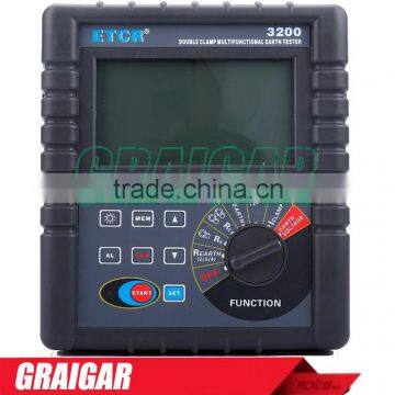 ETCR3200 Double Clamp Resistance Tester Range of grounding resistance:0.00ohm~30kohm,Range of soil resistivity:0.00ohm~9000kohm