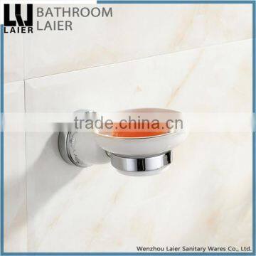 Contemporary Zinc Alloy Chrome Finishing Bathroom Accessories Wall Mounted Soap Dish holder