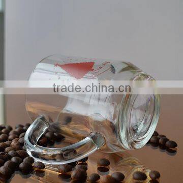 Christmas Red Christmas Trees Printed Glass Mug