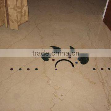 semi precious marble floor inlay custom designs