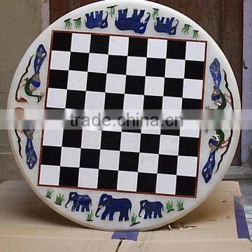 Marble Stone Inlay Round Table Top