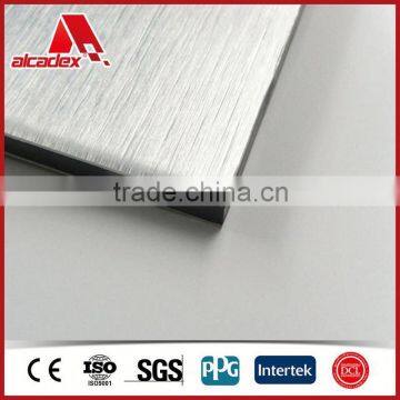 butter finish aluminum plastic laminated sheet / brushed aluminum composite panel