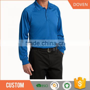 OEM manufacturer blank long sleeve polo shirt